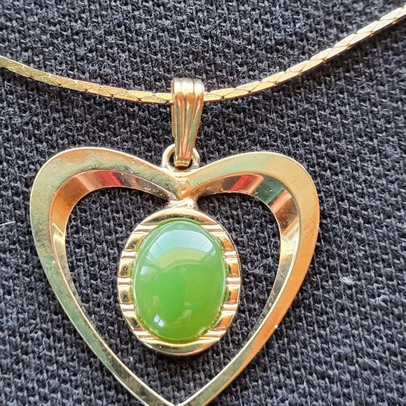 (Vintage) Fashion Jewelry necklace with pendent heart. - Picture 4 of 6